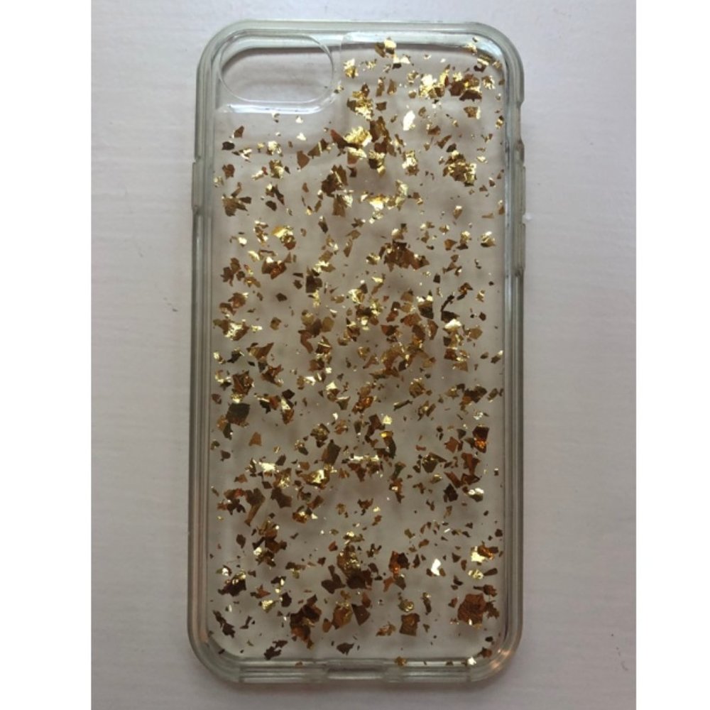 Clear Gold Glitter iPhone Case (iPhone 7/8)